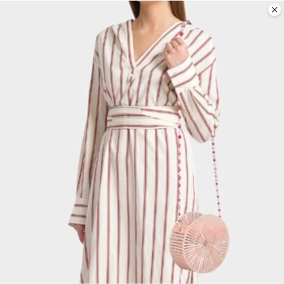 Cult Gaia Acrylic Luna Crossbody Bag Pink Beaded Strap - Picture 3 of 11